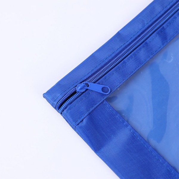1/2/3/5 Bärbar dragkedja för förvaring av filer och dokument Blue 1Set