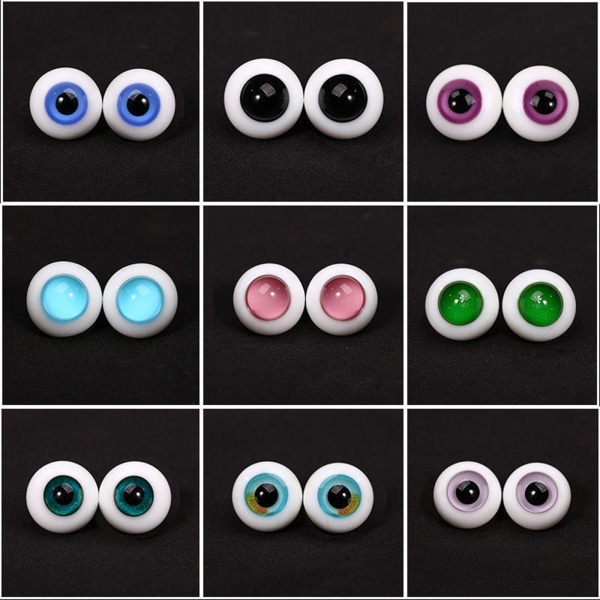 1/2/3/5 2x Doll Eyes Wiggle Eyes för Halloween rekvisita Skulptur Green diameter 6mm 1Set