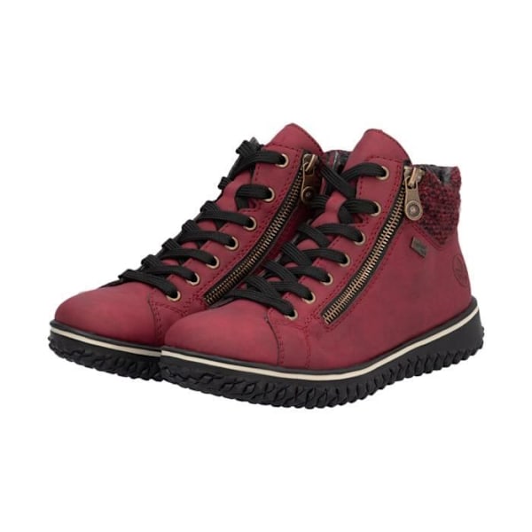 Rieker Lace-Up High Top Sneaker - Röd - 36