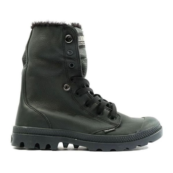 Ankelboots dam - PALLADIUM - BAGGY NBK W - Svart - Läder - 3 cm platt klack Svart 38