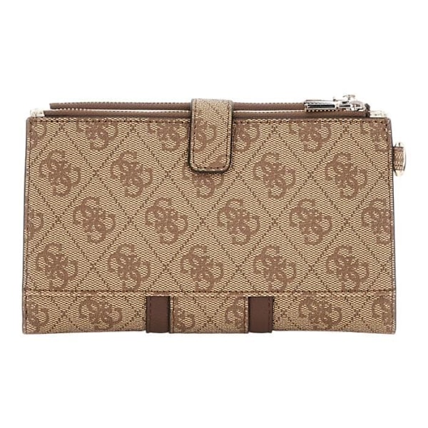 GUESS Noreen SLG Double Zip Organizer Latte Logo / Brun [269977] - møntpung ljusbrun