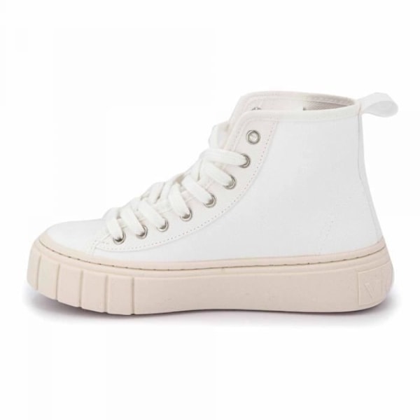 High top canvas sneaker - VICTORIA - 1270100 Khaki - Kvinna - Spetsar - Vit - Textil Vit 40