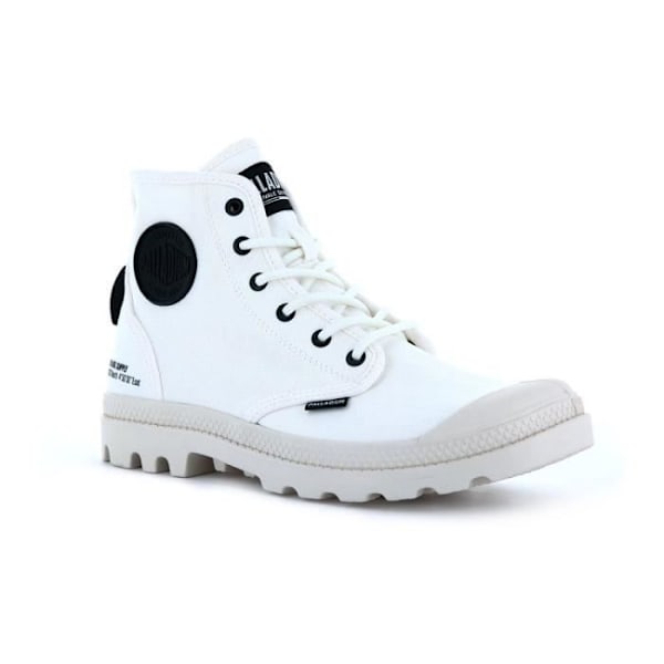 PALLADIUM PAMPA HI HT hvide ankelstøvler - 3 cm flad hæl - Snørebånd - Rund tå Vit 44