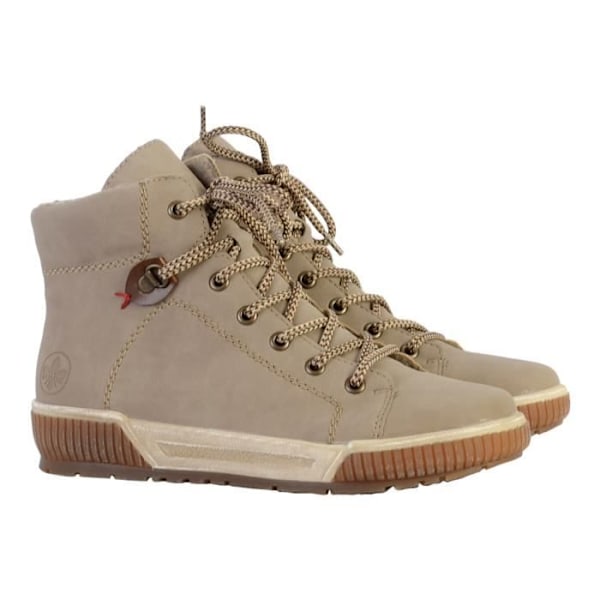 Rieker Nabukino High-Top Sneaker Sneaker - Dam - Beige - Snörstängning Beige 38