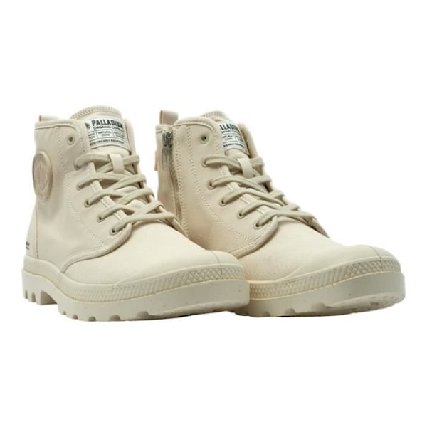 PALLADIUM ankelboots - PAMPA HI ZIP ORGANIC Beige - Platt klack - Dragkedja - Syntetisk ovandel/överdel Beige 41