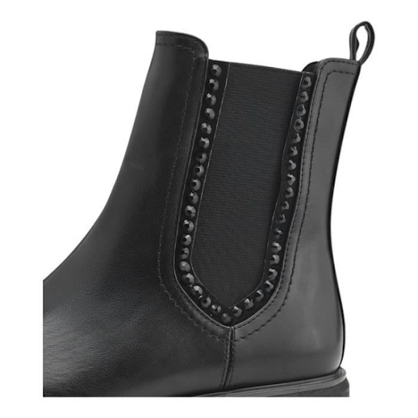 Ankelboots - Marco Tozzi - 22541743 - Svart - Platt klack - Höjd 3 cm - Dragkedja - 38