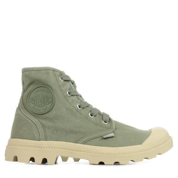 Palladium Pampa Hi Boots - Dam - Vetiver - Ovandel i tvättad canvas - Bekväm Vetiver 39