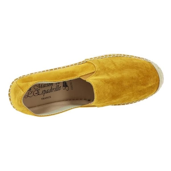 Espadrillor för kvinnor - La Maison de l'Espadrille - Handsytt läder - Senapsgul Gul 41