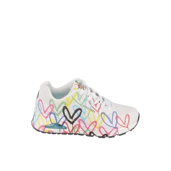 Sneakers dam - SKECHERS - Uno Spread The Love Heart Print - Spetsar - Vit - Textil Vit 40