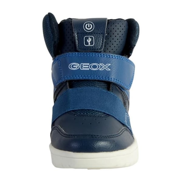 Geox Xled drengesneaker til børn - GEOX - Høj version - Med ridse - Flade snørebånd - Rund Marin 33