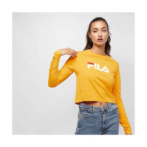 fila dame marceline cropped ls skjorte sweatshirt 687213 XS Gul