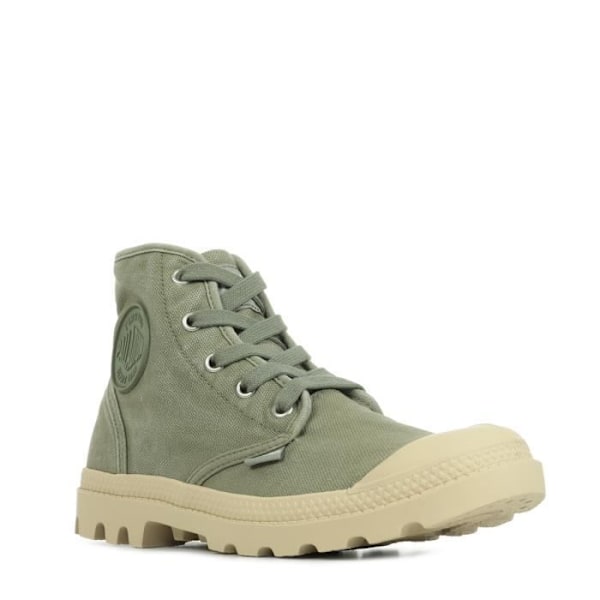 Palladium Pampa Hi Boots - Dam - Vetiver - Ovandel i tvättad canvas - Bekväm Vetiver 38