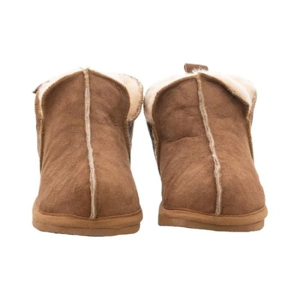 SHEPHERD ANNIE bruna skinntofflor - 2 cm platt klack - Slip on - Rund tå kastanj 37