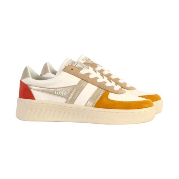 Gola Grandslam Quadrant Leather Sneaker - Benvit/Sol/Guld/Lera - 41