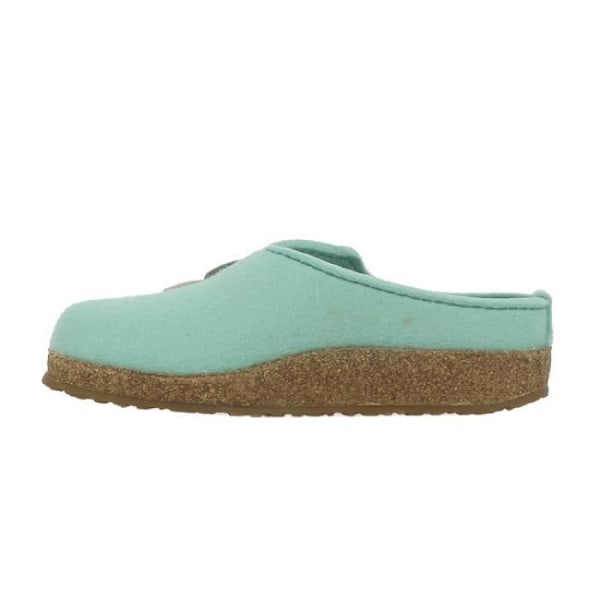 Damtofflor - HAFLINGER KANON - Blå - Platt klack - 3 cm - Slip on - Rund tå Blå 42