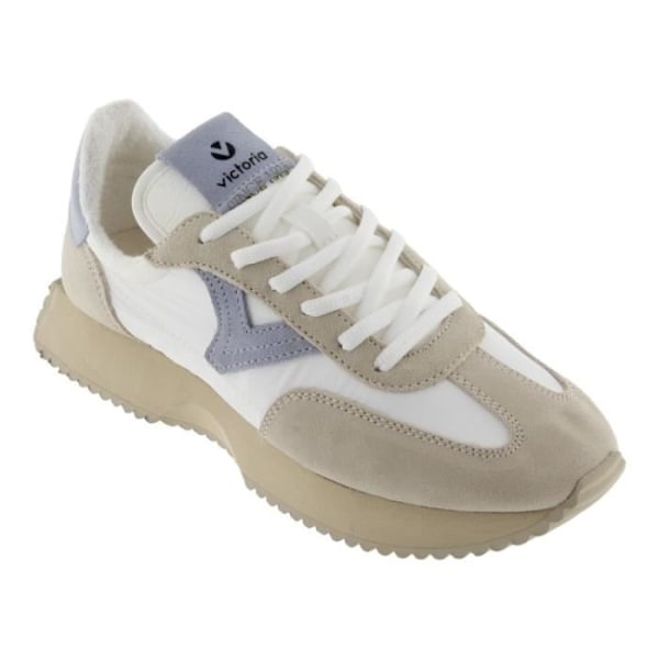 Sneakers - VICTORIA - 1134107 Vit - Platt klack - Sammet och nubuck - Rund tå Vit 39