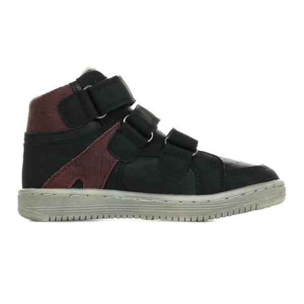 Kickers Unisex PU High Sneaker Sort Svart, vinröd 22