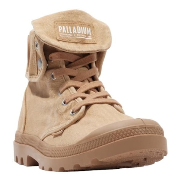 PALLADIUM ankelboots - BAGGY Brun - Platt klack - Spetsar - Textil kastanj 46