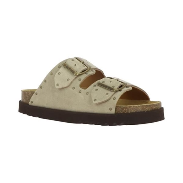 Kvinders muldyr - SCHOLL BEATRIZ - Læder - 2 cm flad hæl - Åben tå - Beige Beige 38