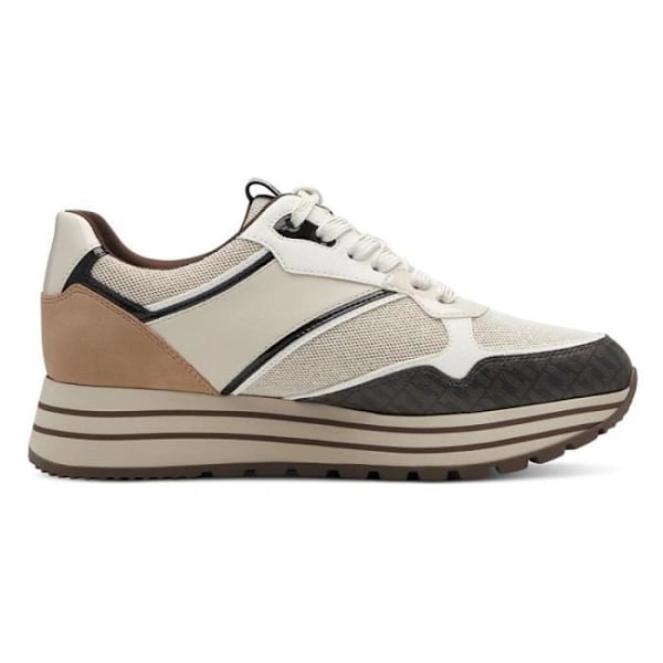 Sneakers dam - TAMARIS - 2370641 - Platt klack - Spetsar - Beige Beige 41