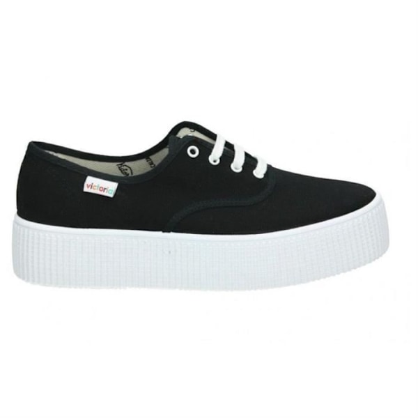 Victoria 116100 damsneakers - VICTORIA - Svart - Plattform - Ekologisk canvas Svart 41