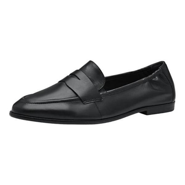 Loafers dam - TAMARIS - 24210-42 Svart - Platt klack - Läder - Rund tå Svart 38