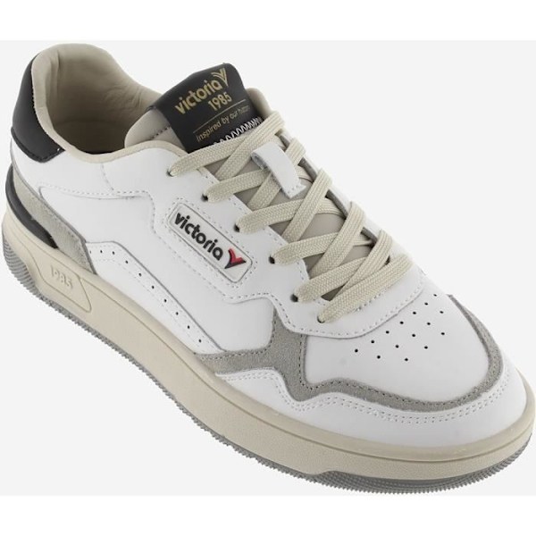 Klassiske VICTORIA C80 lædersneakers - Sorte - Snørebånd - Voksen - Flade - Unisex - 36