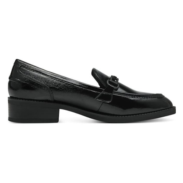 Dame loafers - TAMARIS 2430141 - 3 cm blokhæl - Patent - Rund tå - Sort Svart 38