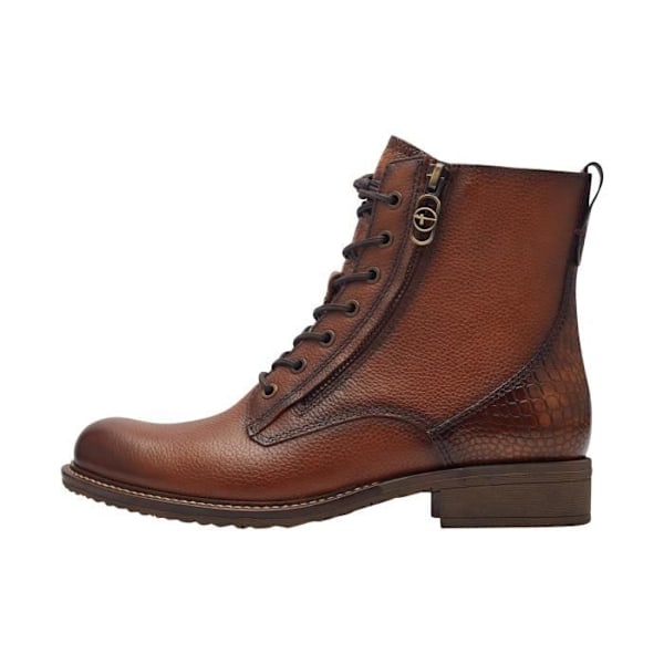 Tamaris läder ankelboots - Cognac - Dam - Platt klack - 41