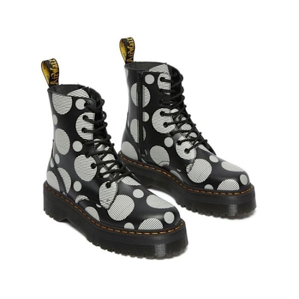 Dr Martens ankelstøvler - JADON POLK - Læder - Sort - Snørebånd - Prikker og striber print Svart 38