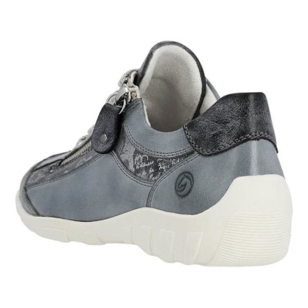 REMONTE sneakers - R3412 Blå - Platt klack - Dragkedja - Läder - Rund tå Blå 42