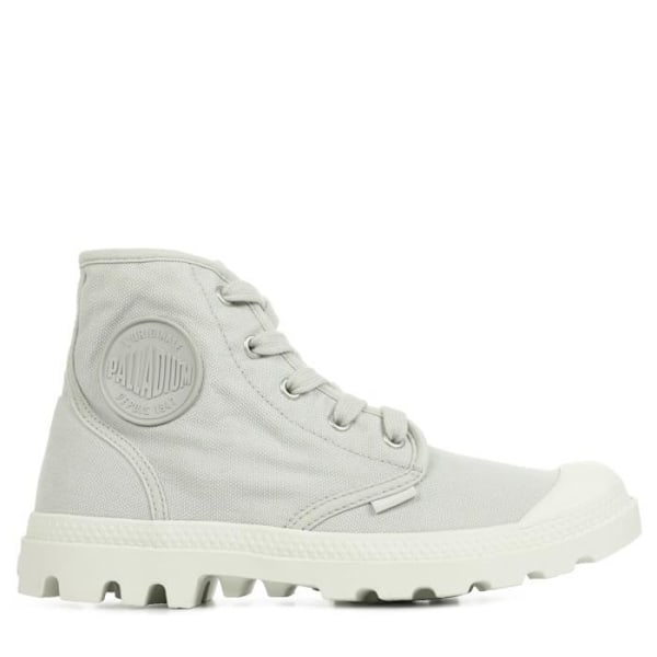 Palladium Pampa Hi Boots - Dam - Grå - Ovandel i tvättad canvas - Ikonisk lugsula Moonstruck 36