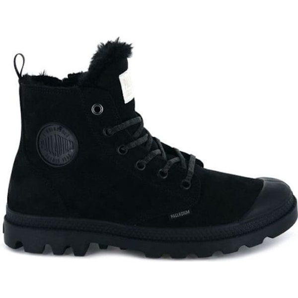 Palladium PAMPA HI ZIP WL pälsfodrade ankelstövlar - Dam - Läder - Svart Svart 38