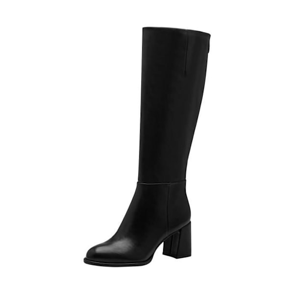 Tamaris Zip Boots - Sort - Dame - Bred hæl - Lynlås Svart 40