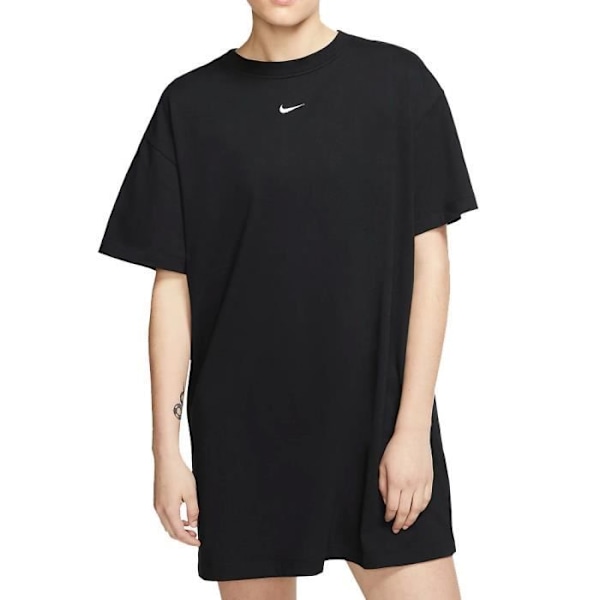 Nike Essential T-shirtkjole til kvinder - Sort - Løs pasform - Korte ærmer - Nike-logo Svart XL