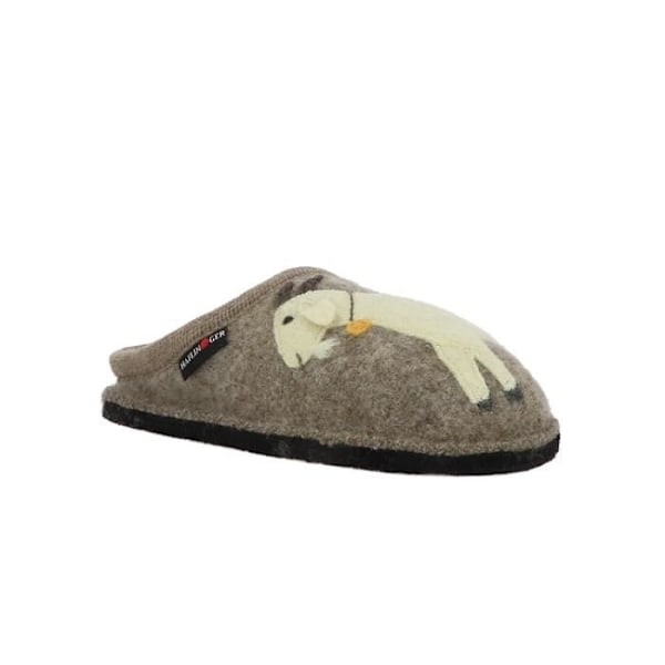 Damtofflor - HAFLINGER FLAIR HEID - Brun - Platt klack - 1,5 cm kastanj 38