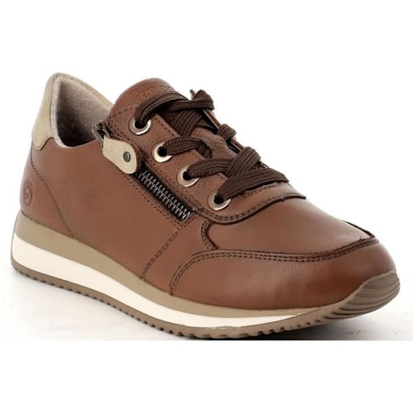 Sneakers dam - REMONTE D0H11 - Platt klack - Brun kastanj 41