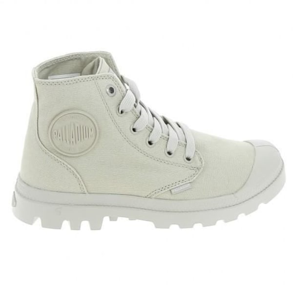 Mode Sneakers Dam Sneakers PALLADIUM Mono Chrome Beige - Textil - Snören - Platta Beige 38