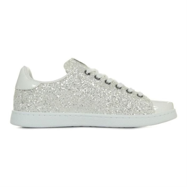 Dame-sneakers - VICTORIA - Model 12558 - Glitter-overdel - Hvidt patenteret syntetisk læder hvid 39