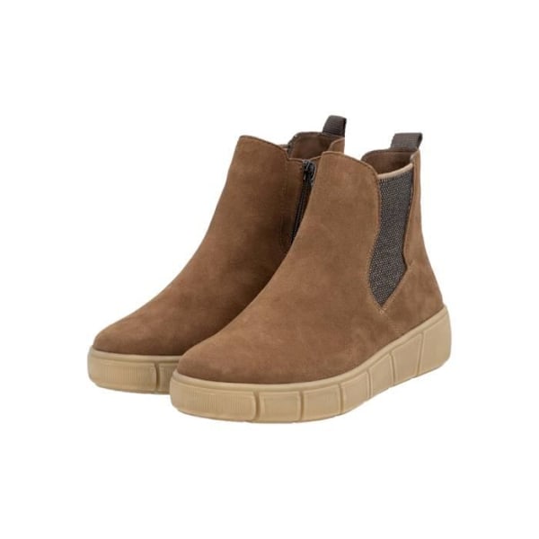 Remonte Sheepsuede High Top Leather Sneaker - Brun Combi - REMONTE - Zip - Platt - Dam Brun jumpsuit 40