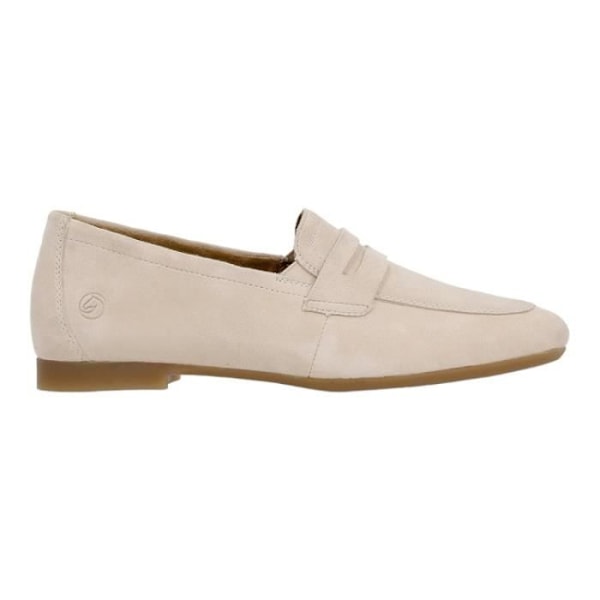 Loafers dam - REMONTE - D0K02 Beige - Platt klack - Rund tå - Läder Beige 39