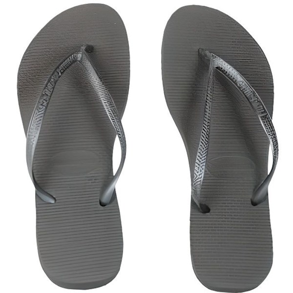 Havaianas H Slim Flip Flops til kvinder - Sort - Præget logo - Skridsikker sål Svart 37/38