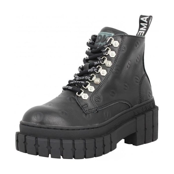 Kross Low Boots Sorte ankelstøvler til kvinder - No Name - Læder - 7,5 cm hæl - 14 cm skaft Svart 39