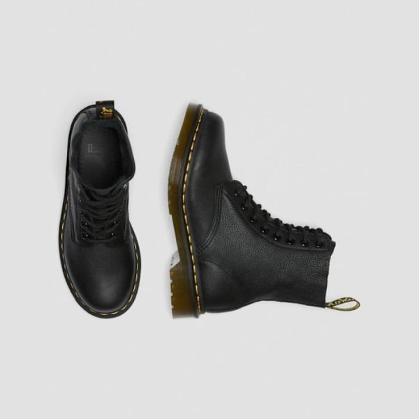 Dr. Martens 1460 Pascal Virginia læderstøvler - Damer - Sort - Gule syninger - Air Cushion-sål Svart gul 36