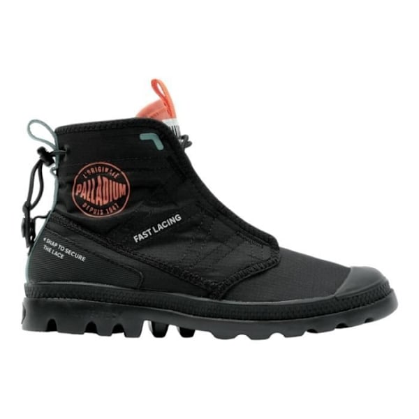 Ankelboots - PALLADIUM - PAMPA TRAVEL LITE RS - Svart - Platt klack - Snörning - Rund tå Svart 45