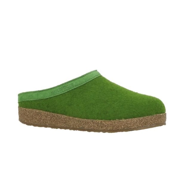 HAFLINGER GRIZZLY TO Herrtofflor - Grön - 3 cm platt klack - Slip on - Rund tå Grön 38