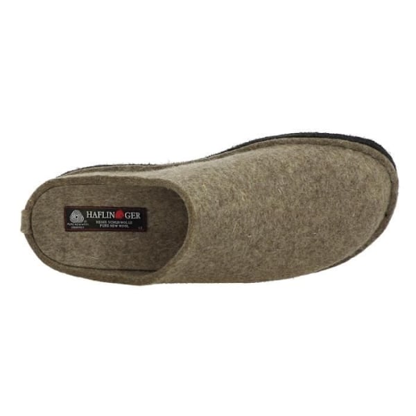 HAFLINGER FLAIR SOFT ullfilt tofflor - Beige - Platt klack - Rund tå Beige 35