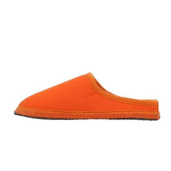 Damtofflor - HAFLINGER PANTOFFEL - Orange - Platt klack - 1 cm - Rund tå Orange 39