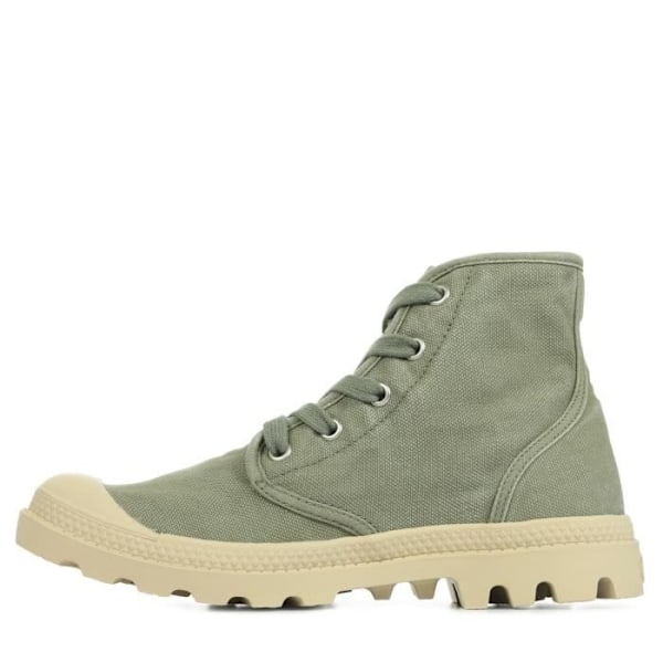 Palladium Pampa Hi Boots - Dam - Vetiver - Ovandel i tvättad canvas - Bekväm Vetiver 39