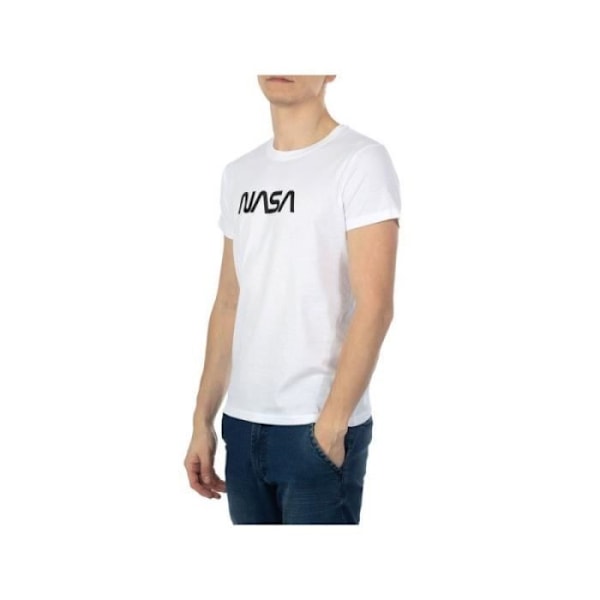 NASA vit herrt-shirt - Big Worm - Korta ärmar - Normal passform Vit jag